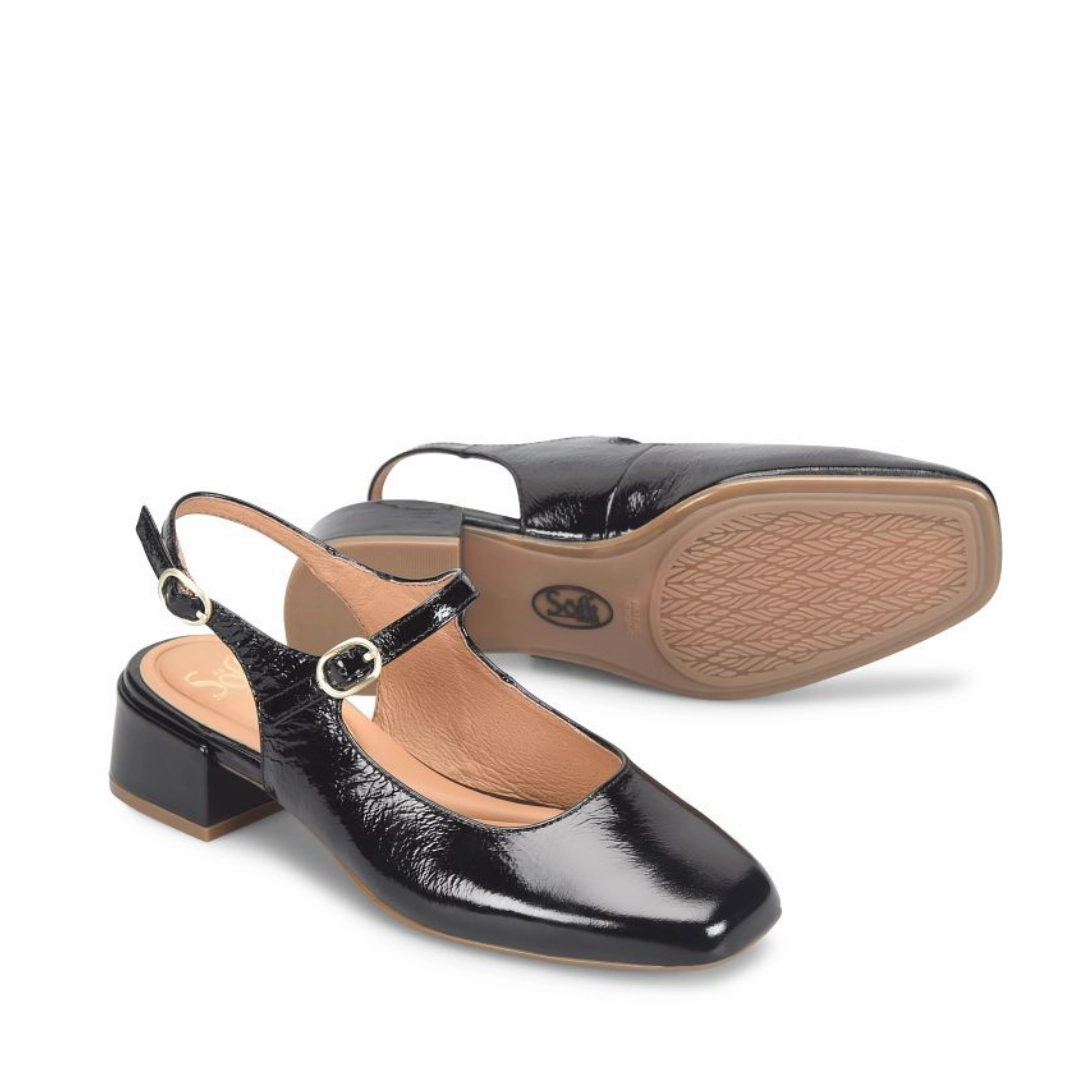 Ventilated Footbed Flexible Support Leyla in Black