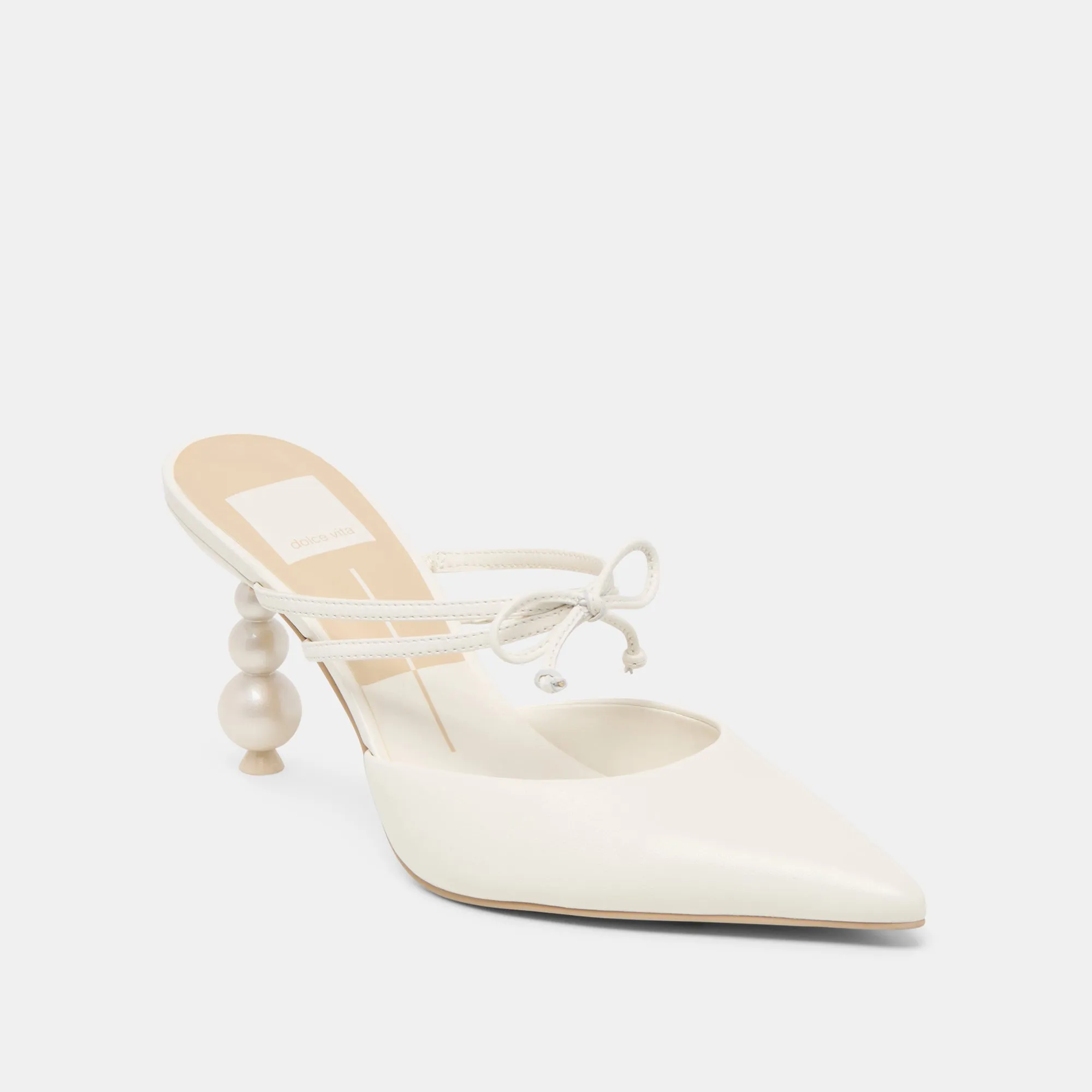 Sun Guard Run Guard KLAIRE PEARL HEELS TRUE WHITE LEATHER