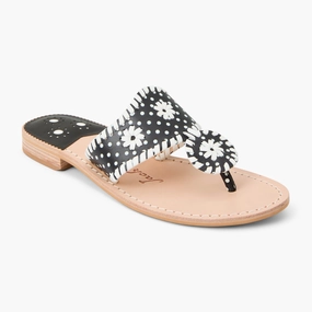Resilient Outsole Jacks Leather Flat Sandal