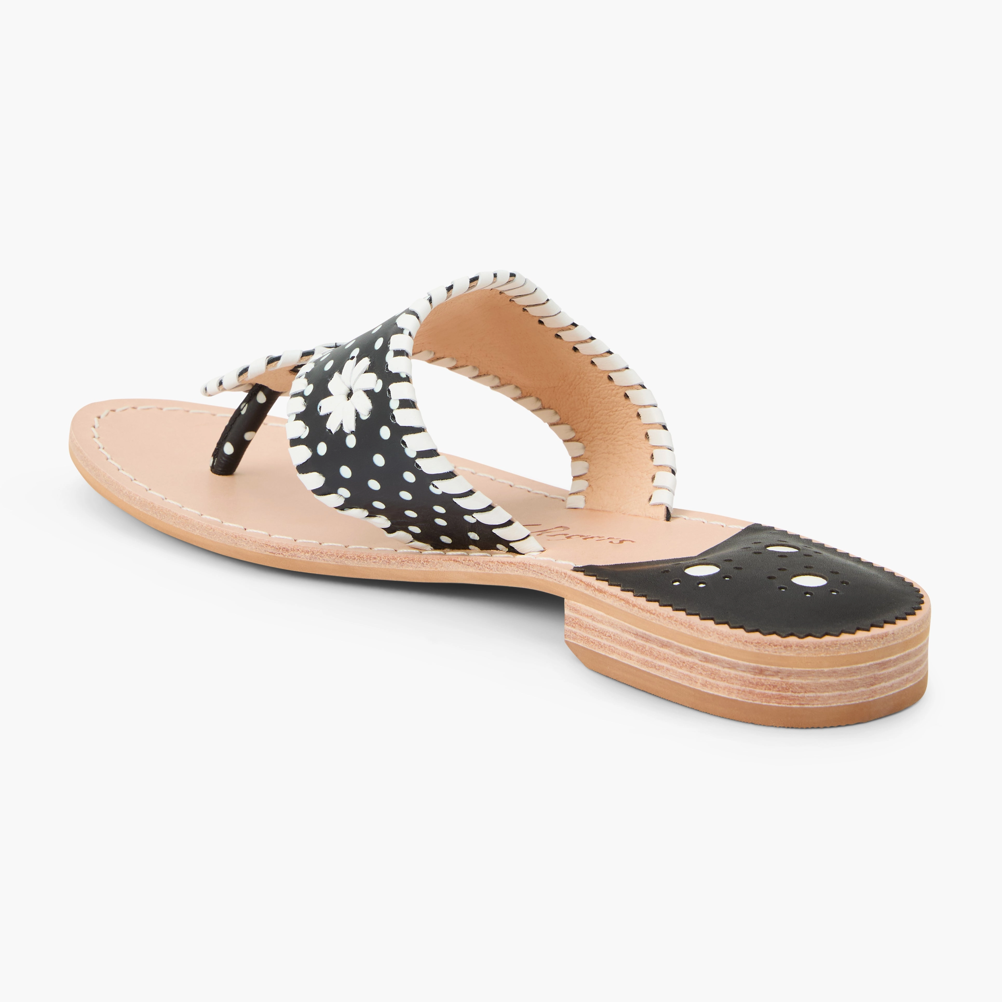 Multi Layer Cushioning Thermoplastic Outsole Jacks Leather Flat Sandal