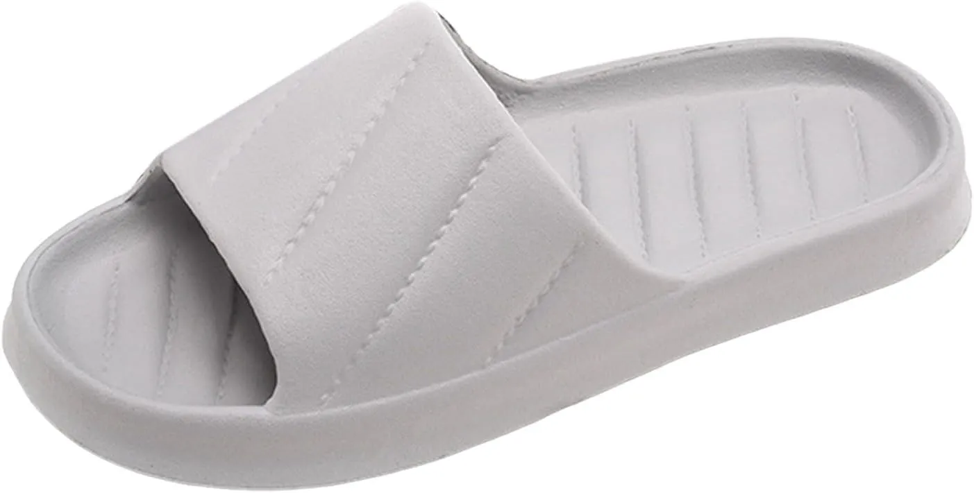 Lightweight Memory Foam Slides for Men and Women Shoes Indoor and Outdoor Women's Robes Long Plush and Matching Slippers