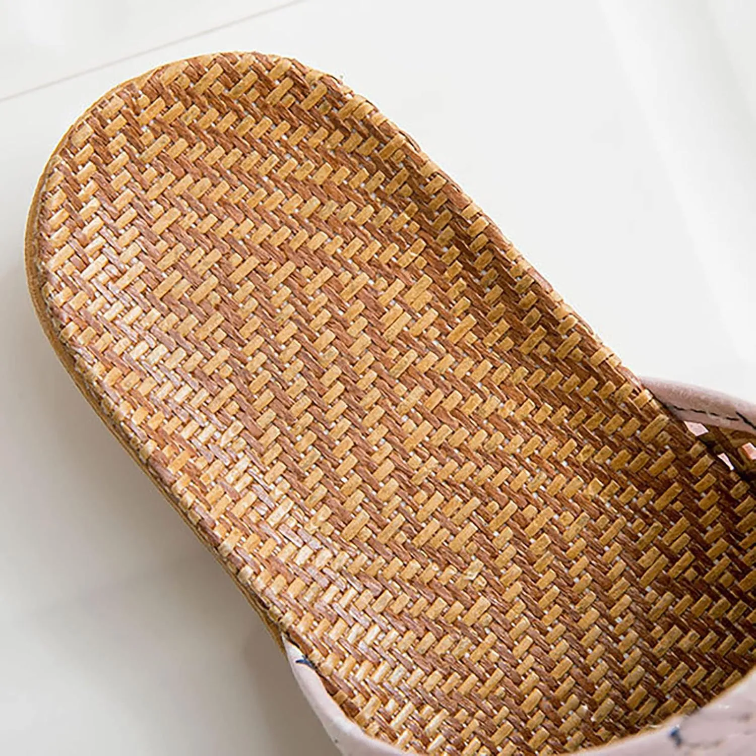 Linen Home Slippers Casual Sandals Couples Summer Tiger Pattern Home Interior Slip Thick Sole Floor Linen Slippers