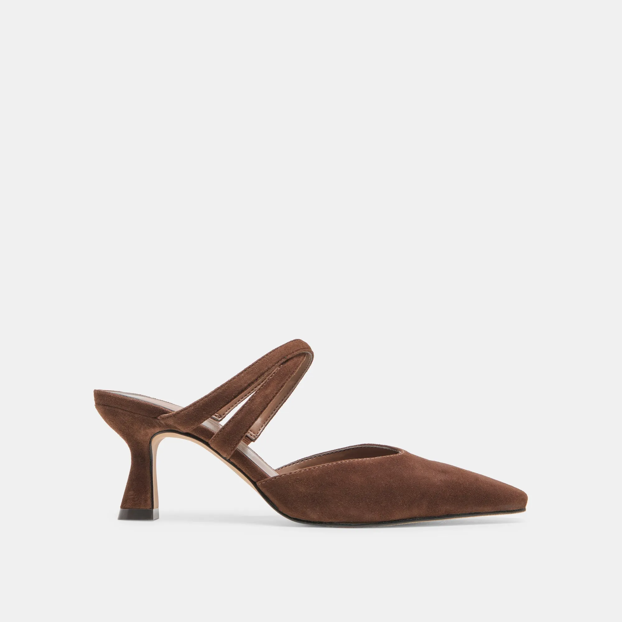 French Touch LINORE HEELS DK BROWN SUEDE