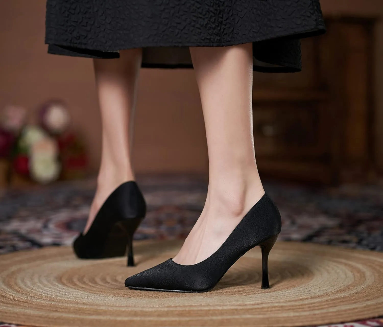 LizFoYa Women Pointed Toe Sexy High Heels Evening Bridal Stiletto Wedding Pump Shoes Slip On High Heels