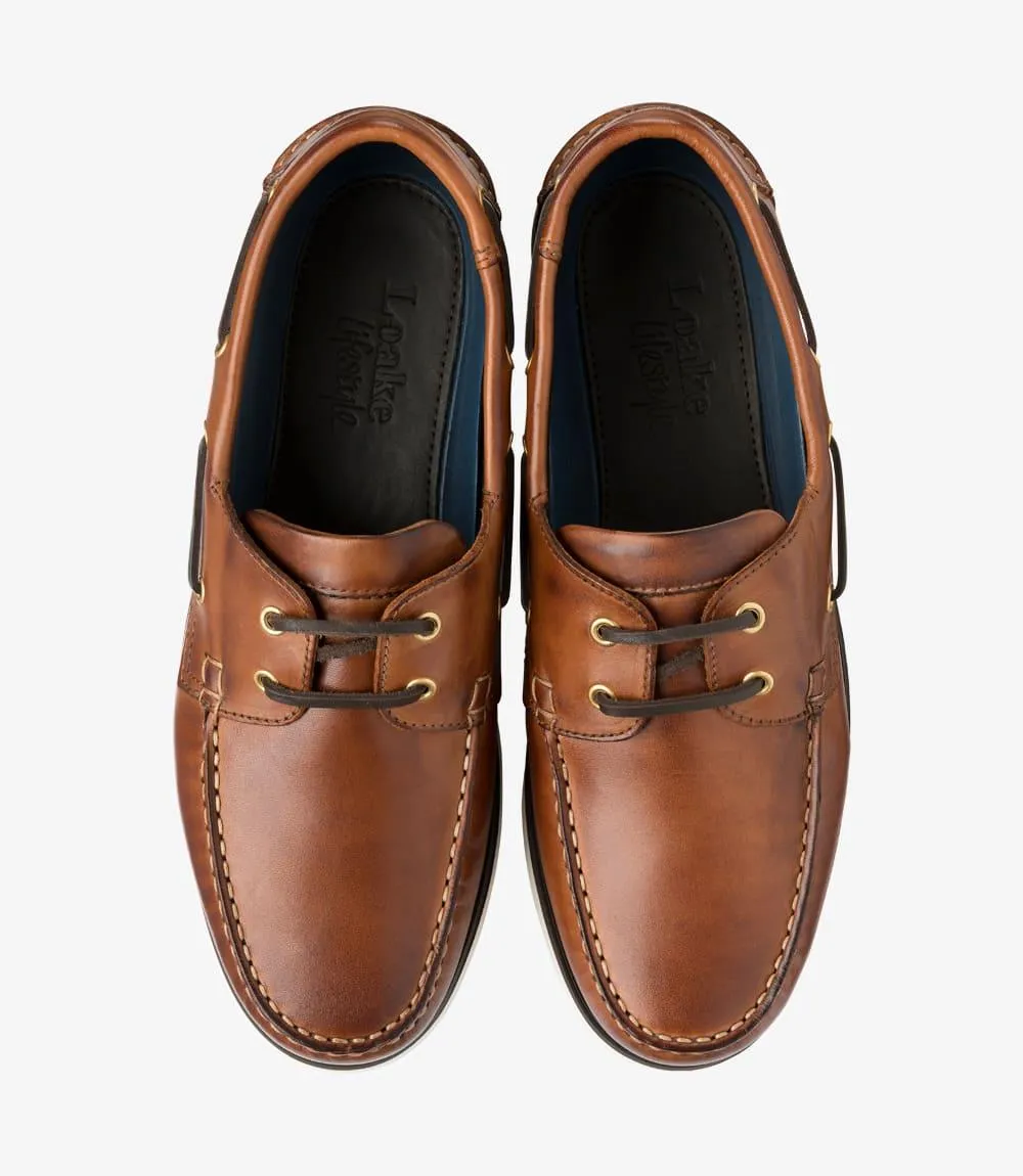 LOAKE 528 CEDAR BOAT SHOE RUBBER SOLE F-MEDIUM