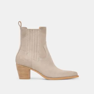 Zero Break In Comfort Comfortable Wear SLIM BOOTIES TAUPE SUEDE