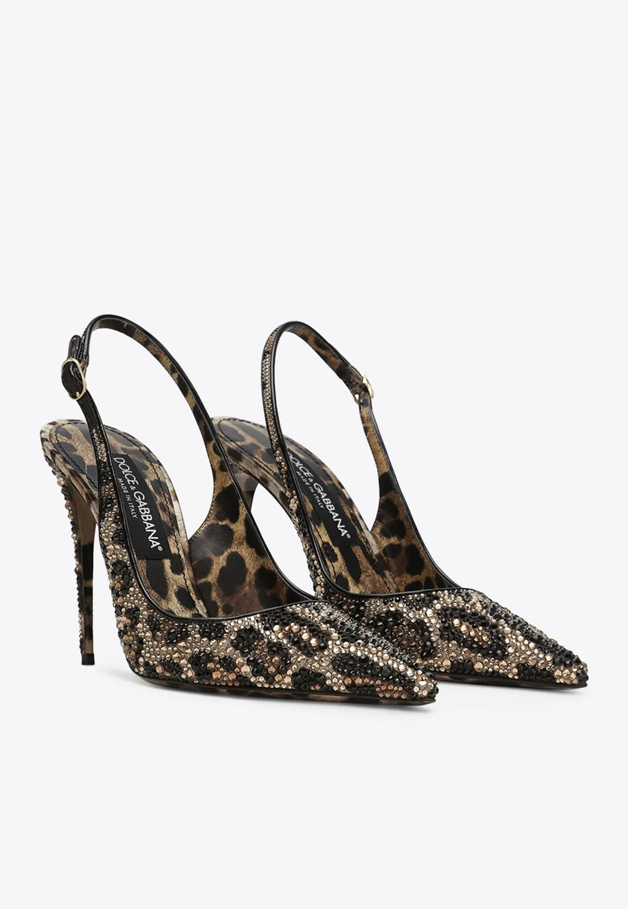 Lollo 105 Leopard Print Slingback Pumps