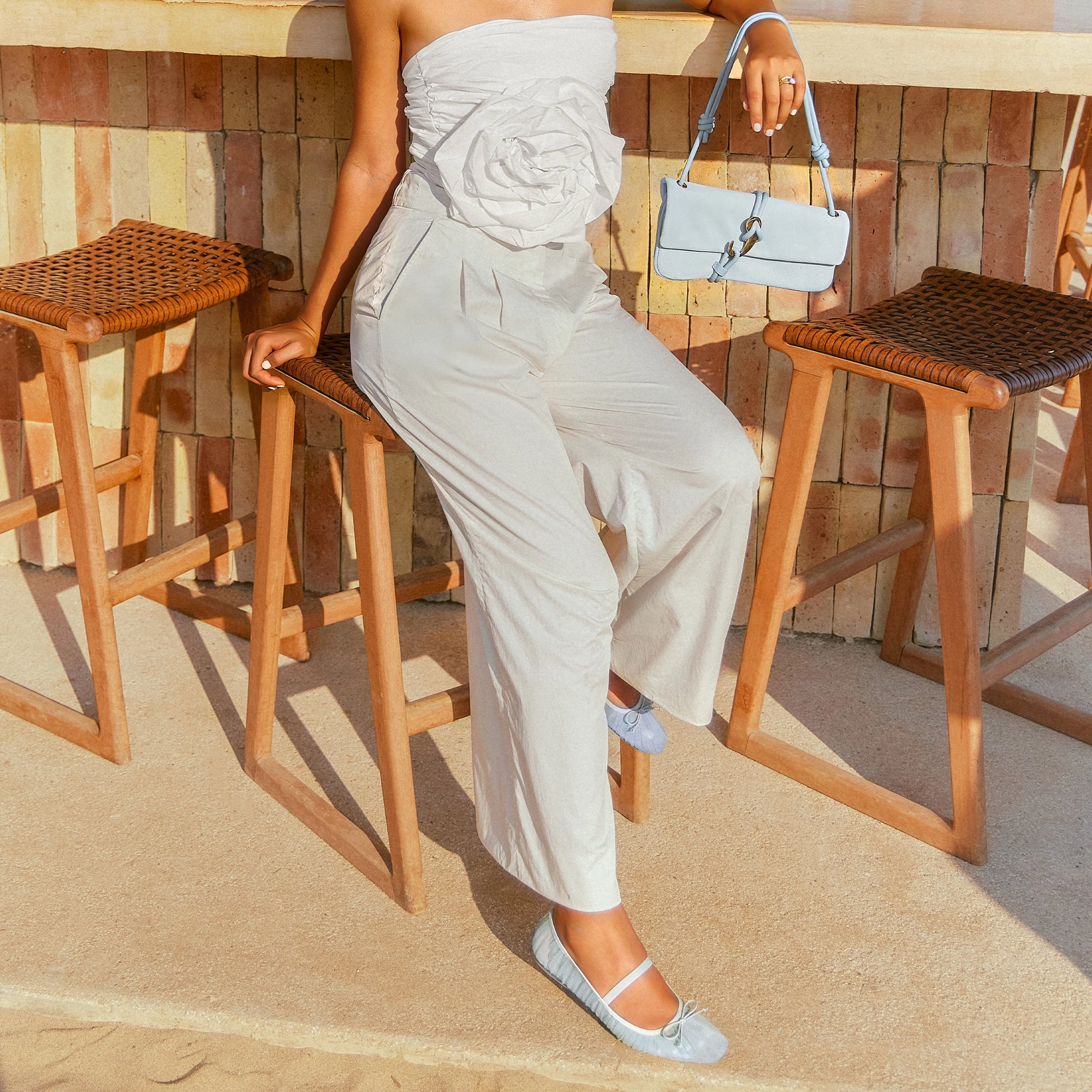 RAEVEN BALLET FLATS LIGHT BLUE TULLE Everyday Luxury Shoes