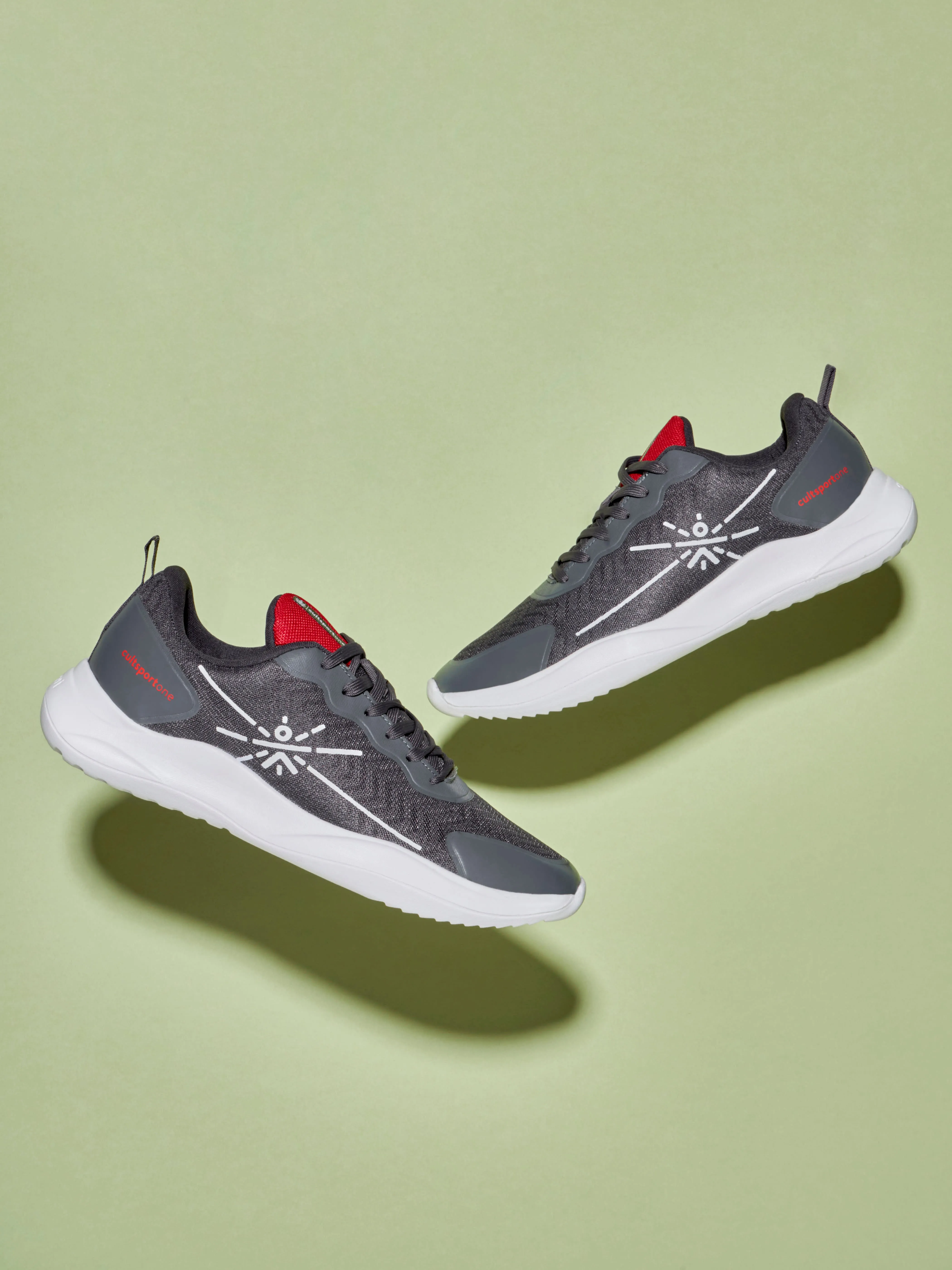 Lope Men Running Shoes - Grey/Red
