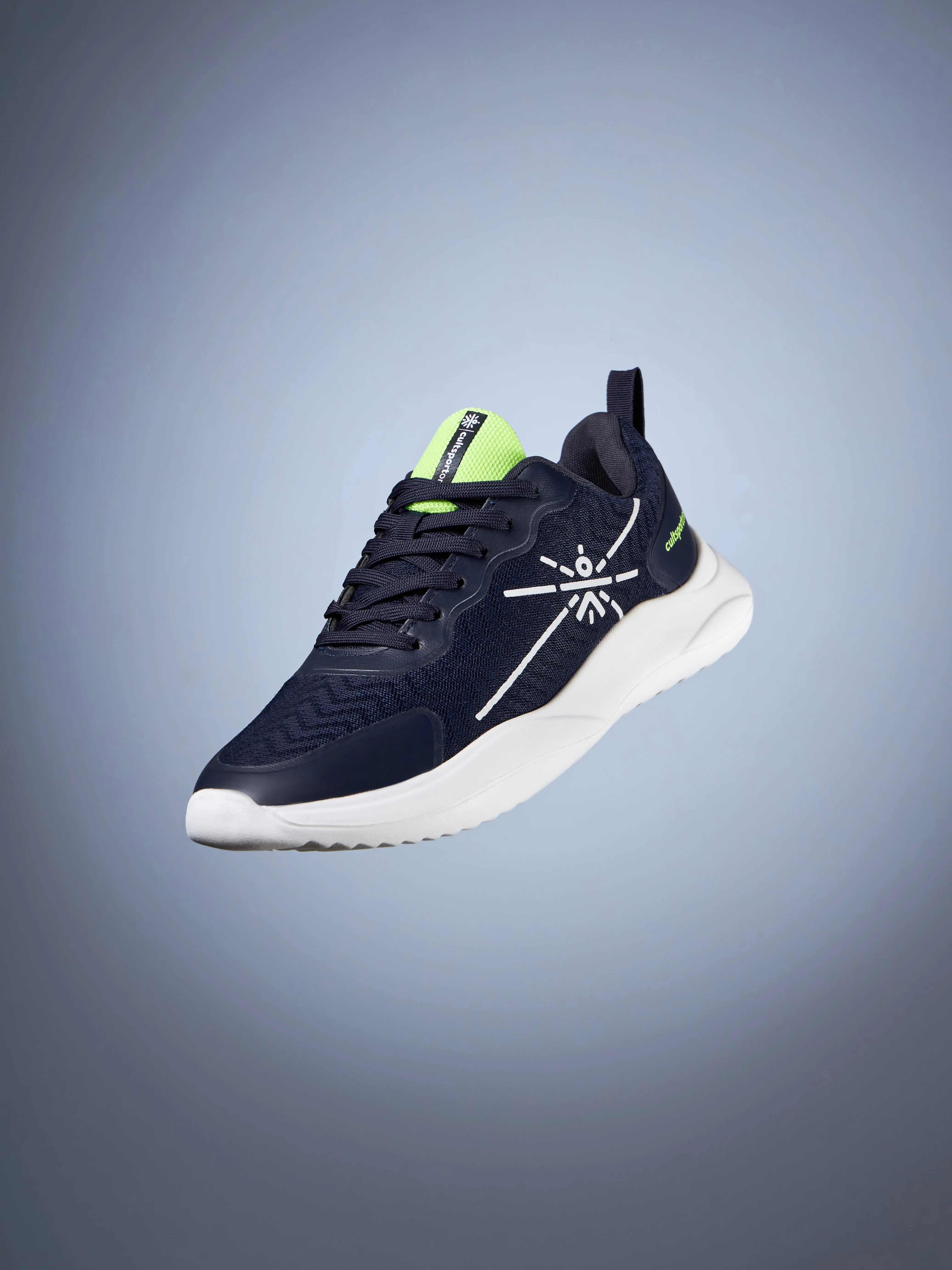 Lope Men Running Shoes - Navy/Lime Green