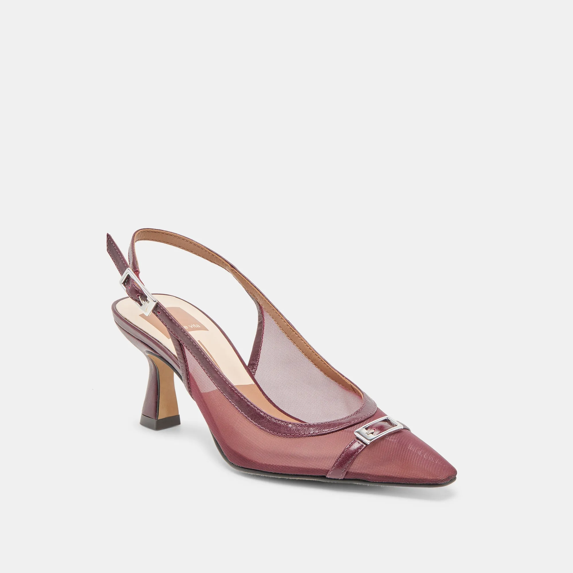 Wide fit Glam Mood LORINE HEELS BURGUNDY MESH
