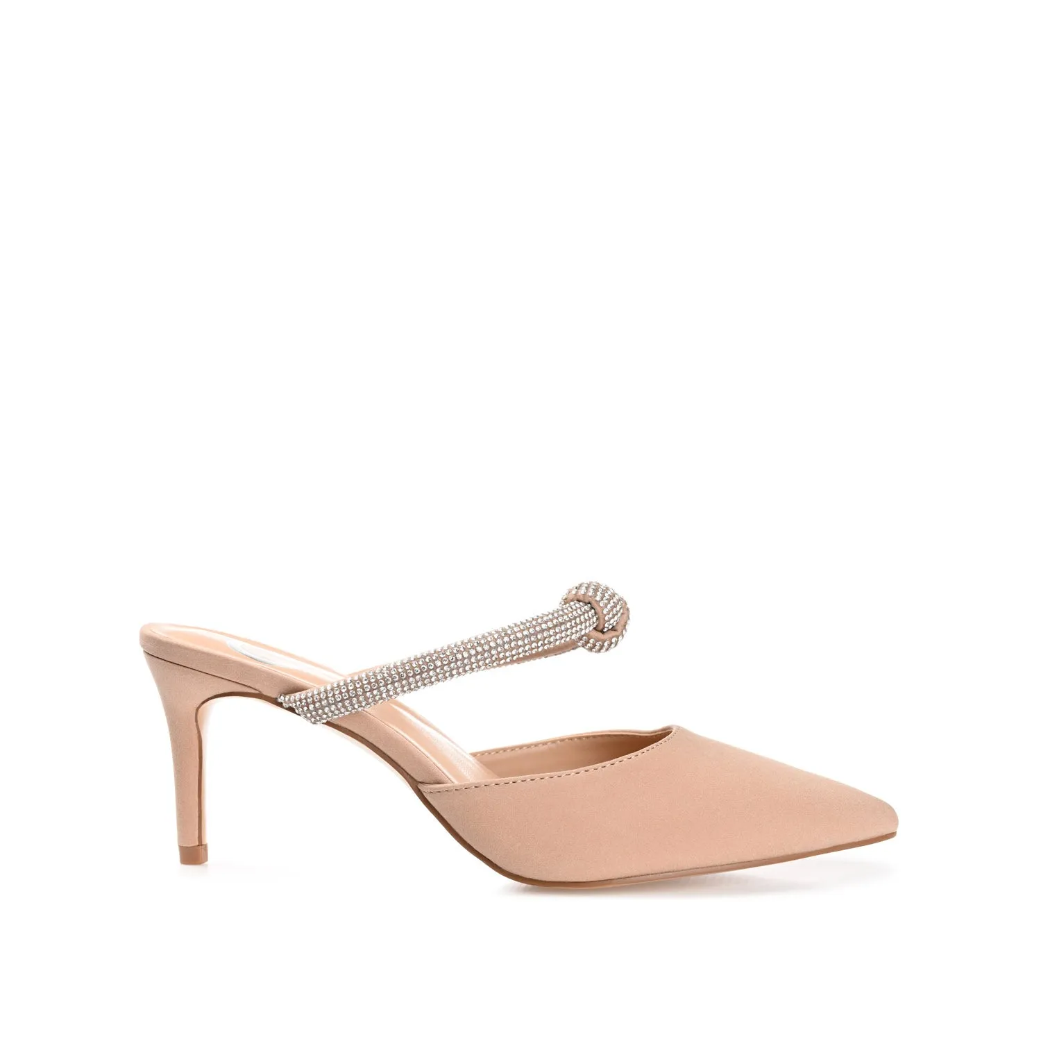 Cafe Vibe Urban Style LUNNA MULE STILETTO HEELS IN FAUX SUEDE