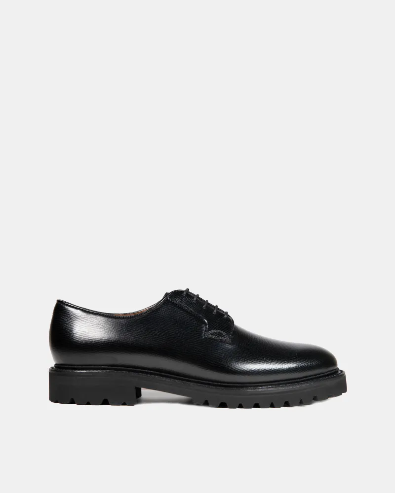 Corporate Look Stand Tall Black Alcazar Derby Shoe