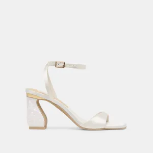 Icon Glam Street Edge TILDA HEELS TRUE WHITE SATIN