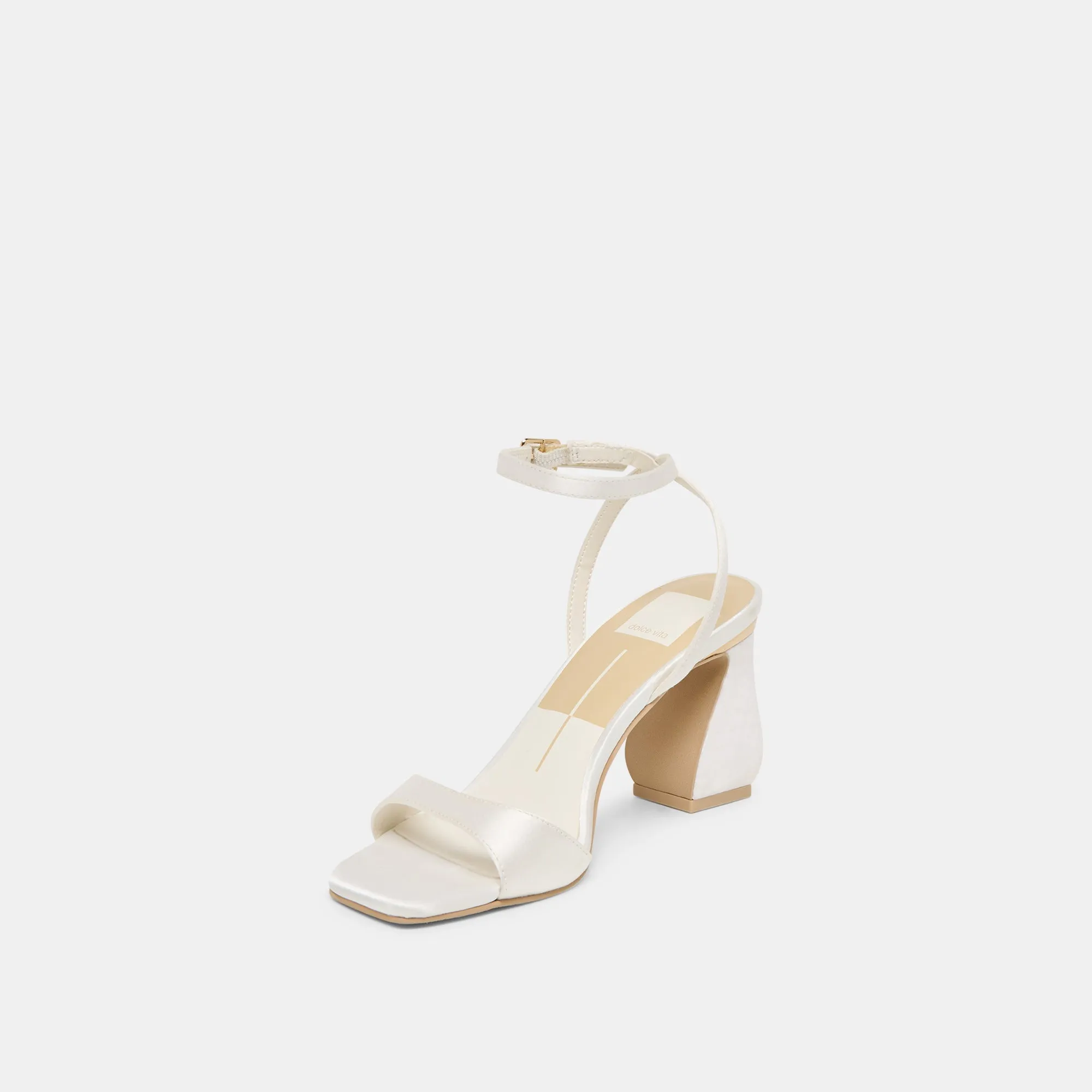 TILDA HEELS TRUE WHITE SATIN Timeless Classic
