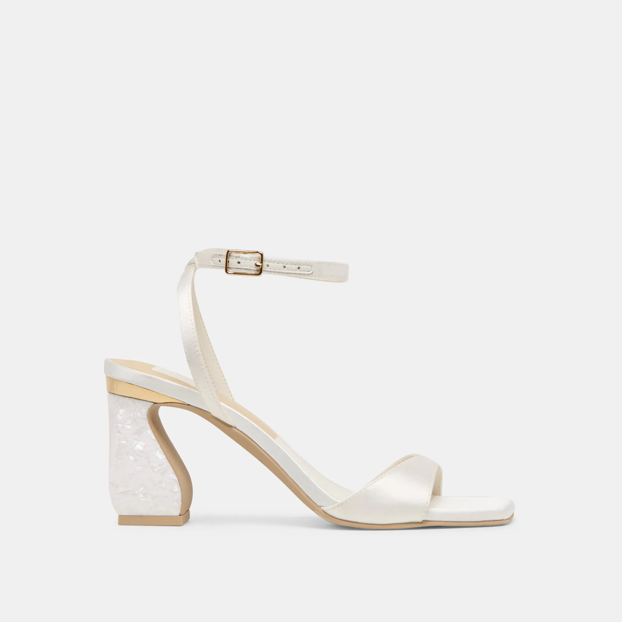 Icon Glam Street Edge TILDA HEELS TRUE WHITE SATIN