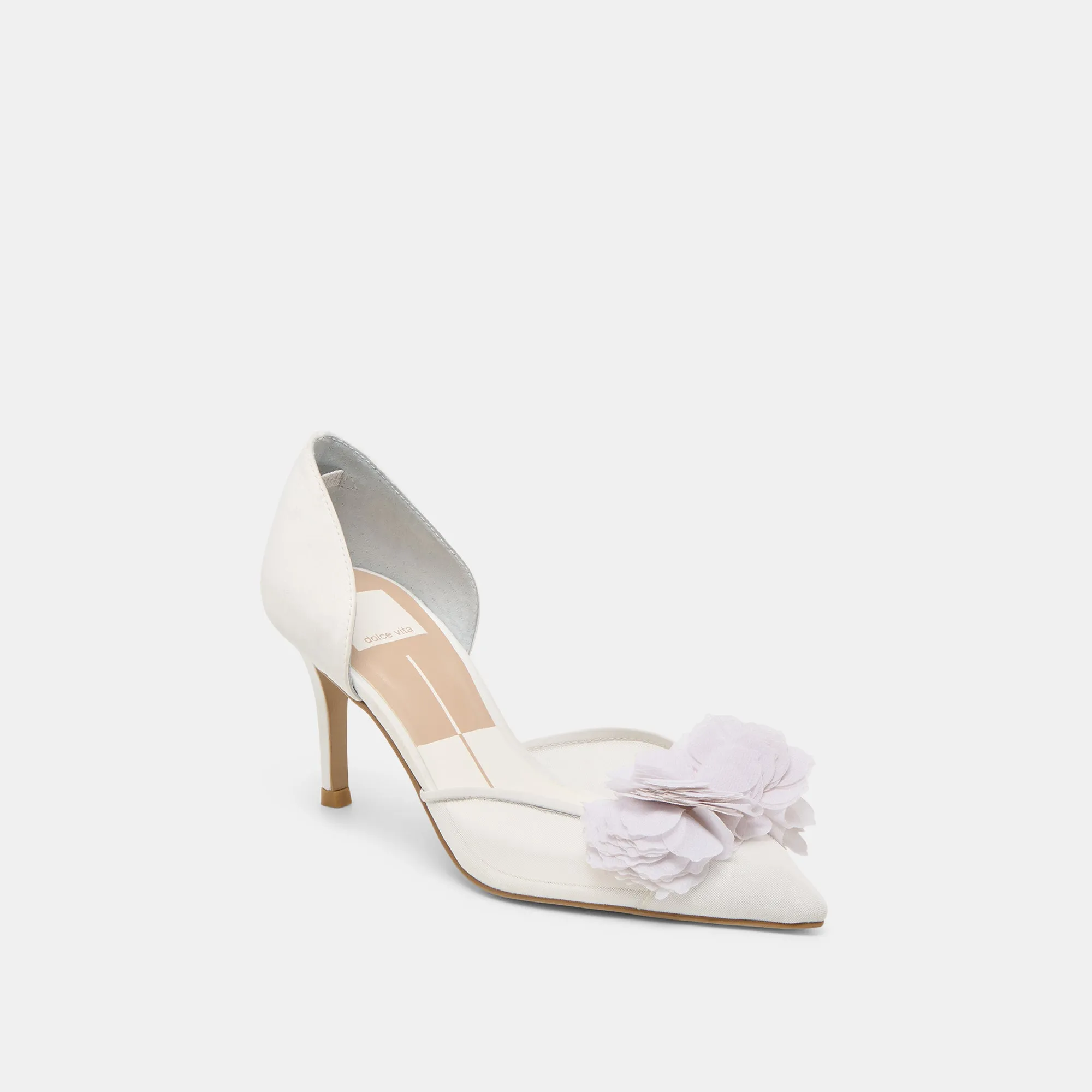 EVELIN HEELS WHITE MESH french chic Street Ready