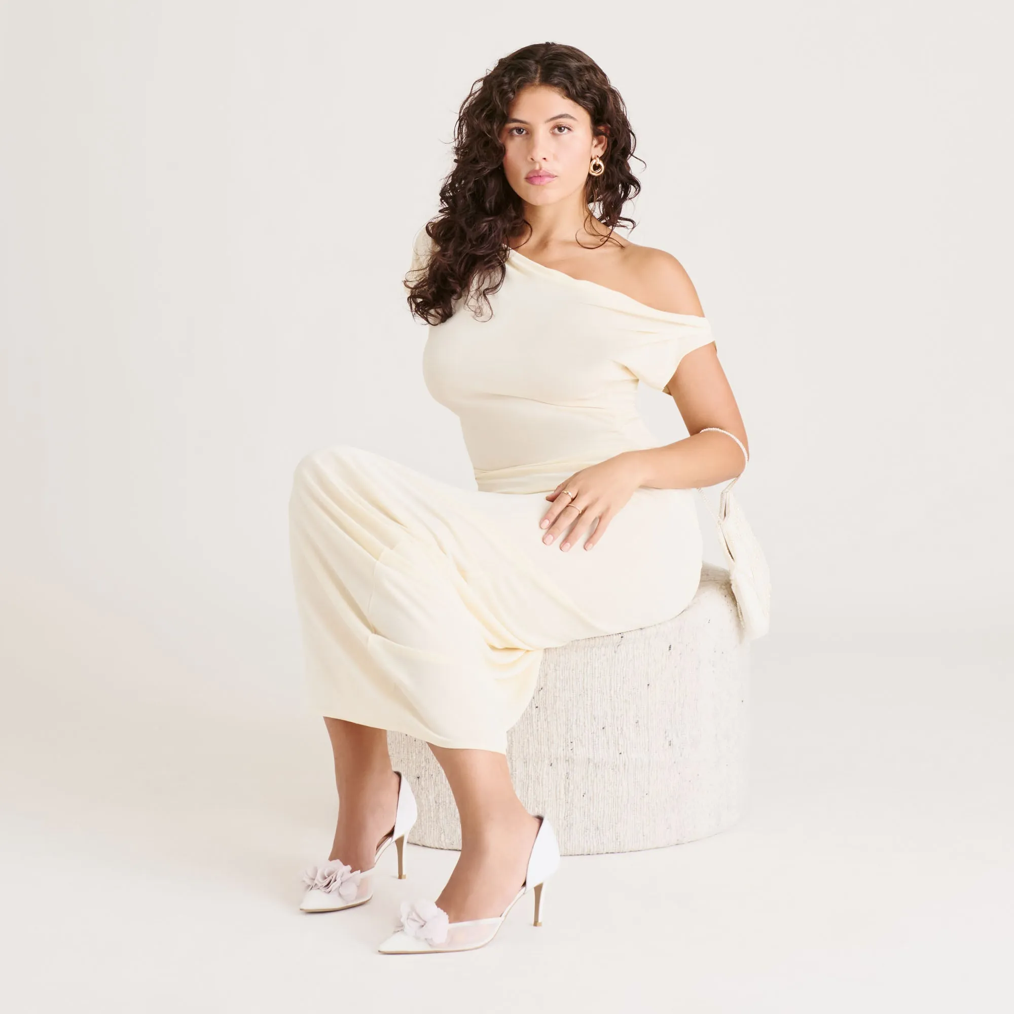 Trendy Booties EVELIN HEELS WHITE MESH