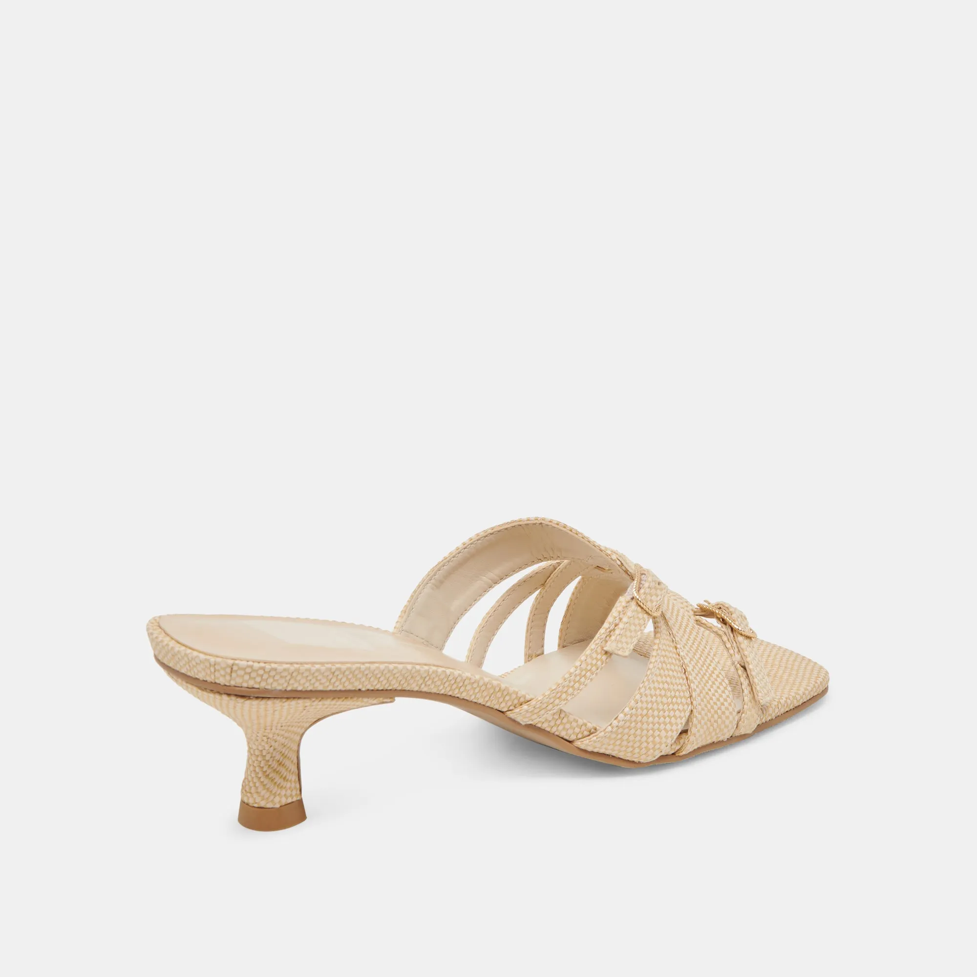 Street Proof After Dark BRYANT HEELS NATURAL WOVEN RAFFIA