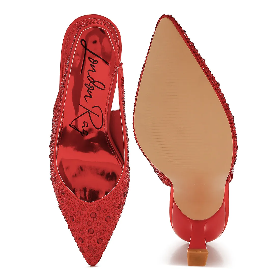 Luxurious Satin Pearl Slingback Sandals