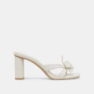 Comfortable Sole NIKIL HEELS WHITE LEATHER