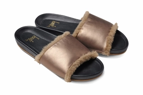 GALLITO SHEARLING - Mocha/Black Quick Lock Non Toxic Material Composition