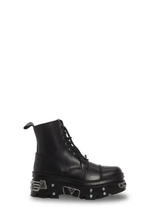 M-WALL083CCT-S13 Leather Combat Boots