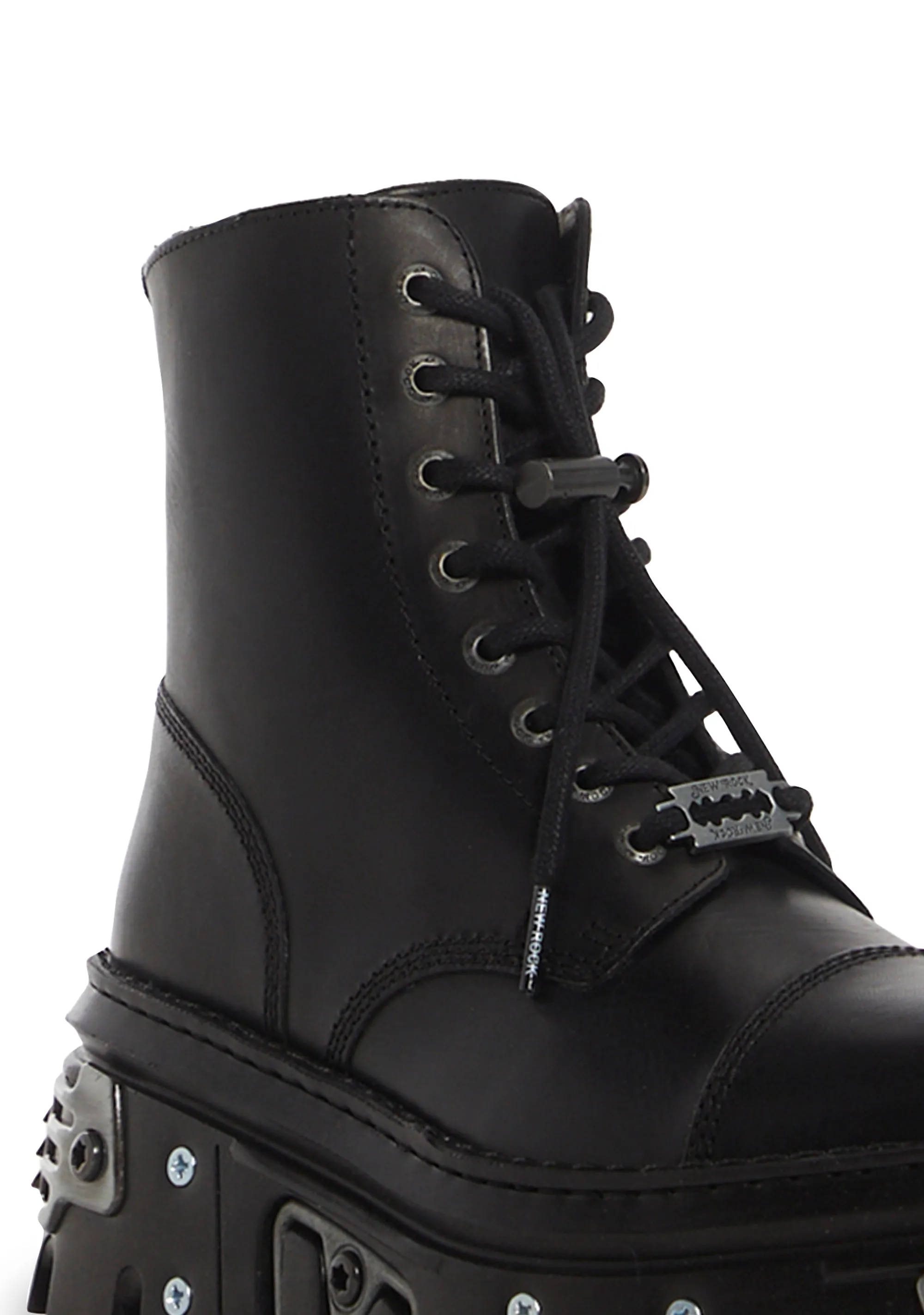 M-WALL083CCT-S13 Leather Combat Boots