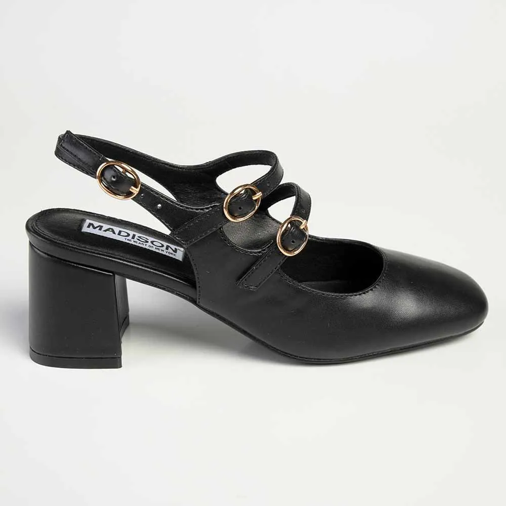 Madison Ivanna Block Heel - Black