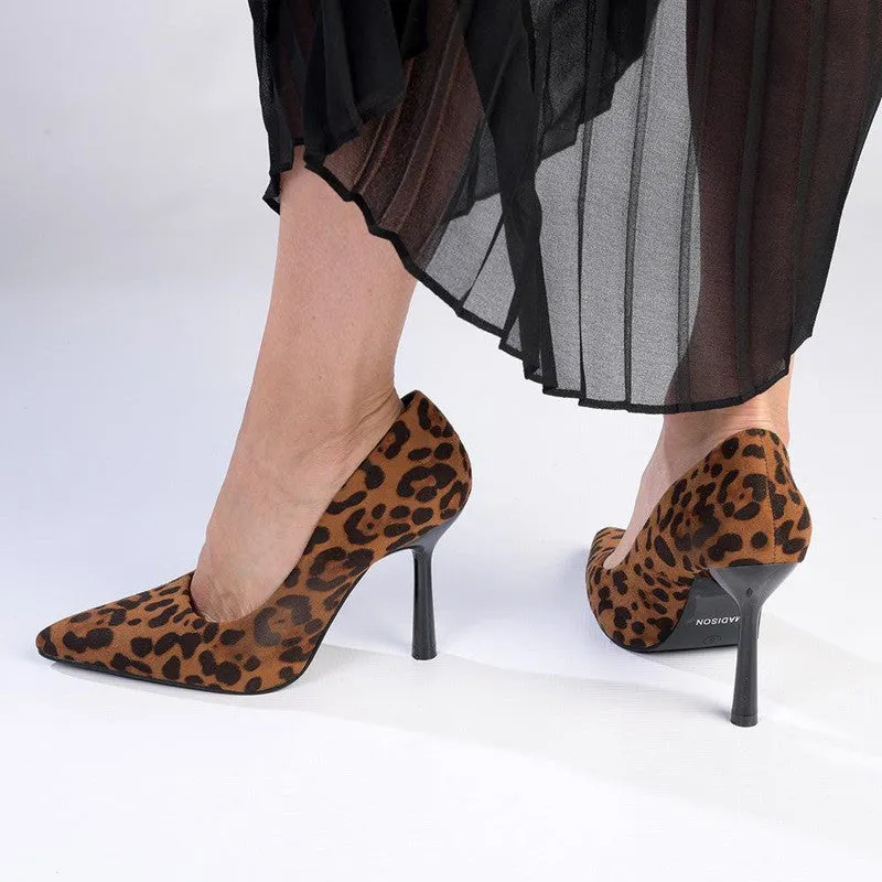 Madison Lila 5 Basic Court Hourglass Heels - Leopard