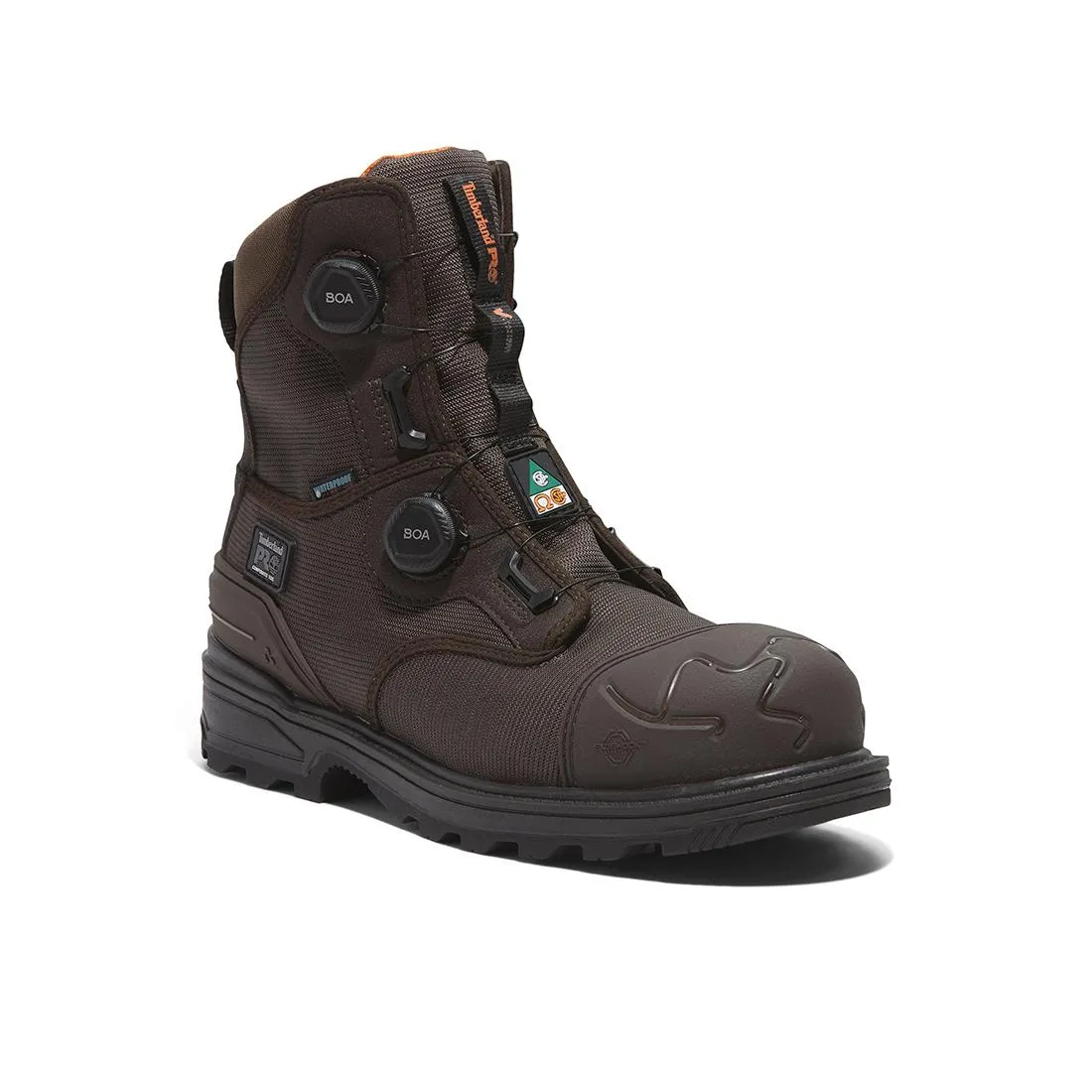 Magnitude 8-Inch Waterproof Composite-Toe Work Boot Boa Fp Csa Ballistic Nylon Dark Brown