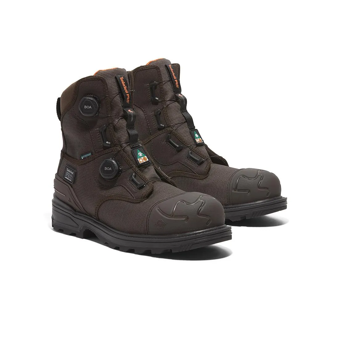 Magnitude 8-Inch Waterproof Composite-Toe Work Boot Boa Fp Csa Ballistic Nylon Dark Brown