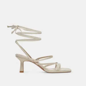 MALABO HEELS IVORY LEATHER Summer Heels