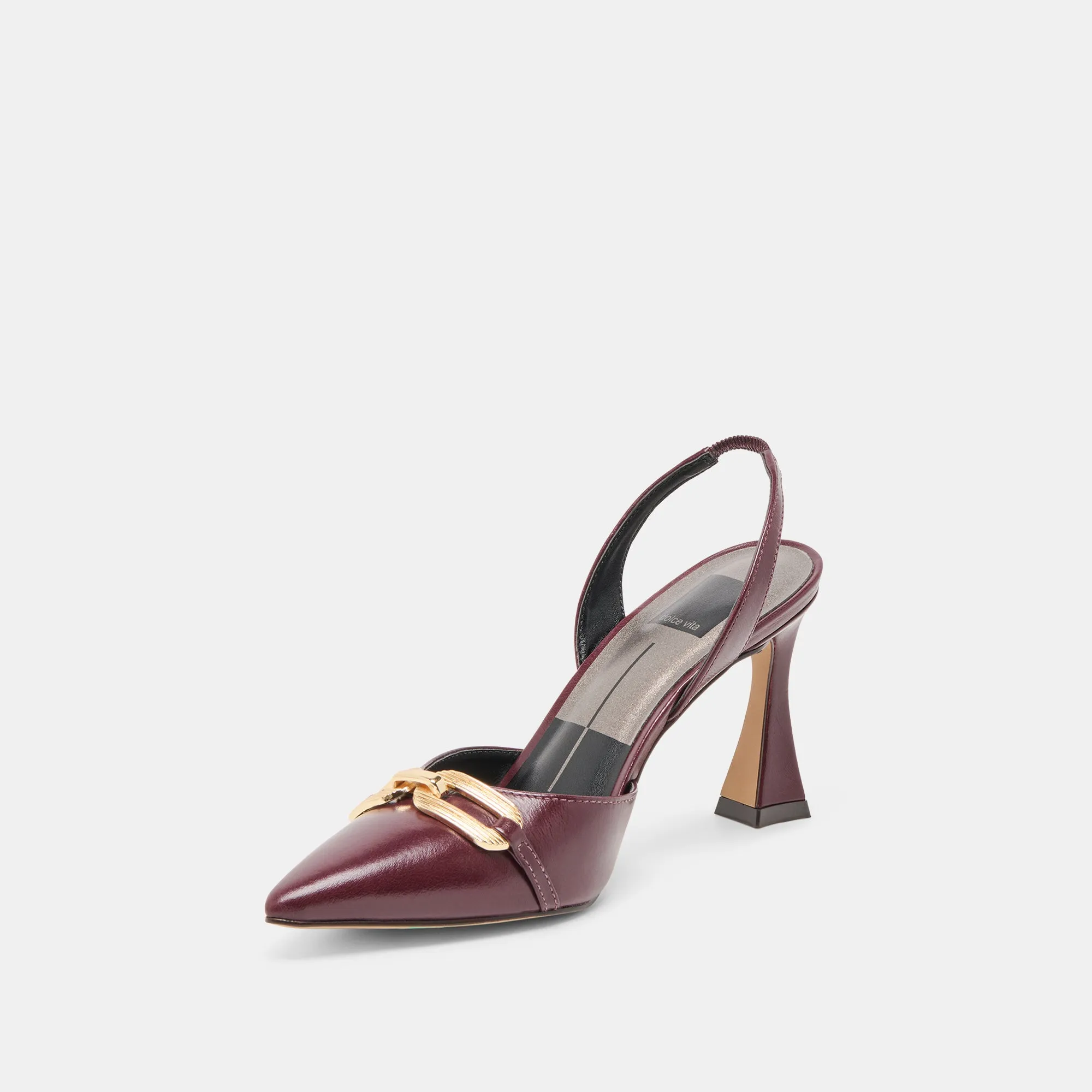 Party Proof MALIK HEELS CRANBERRY CRINKLE PATENT