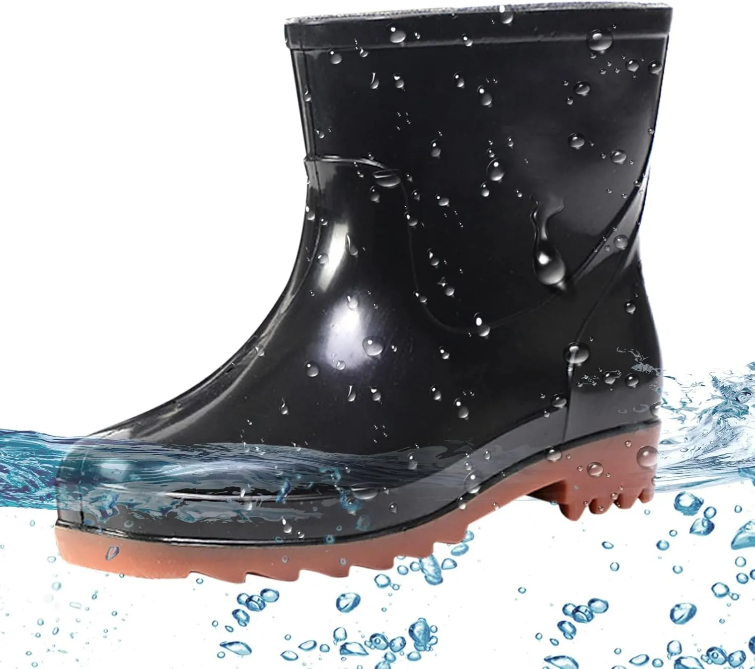 Man Short Rubber Rainboots Rubber Boots For Garden Man Rain Footwear Rain Shoes Winter Hoodies Men, 7.5