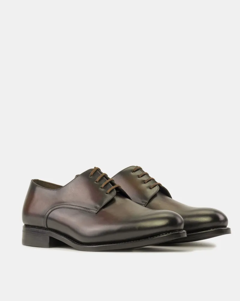 Marco Derby in Dark Brown Calf Brogue Detailing Groom Pair