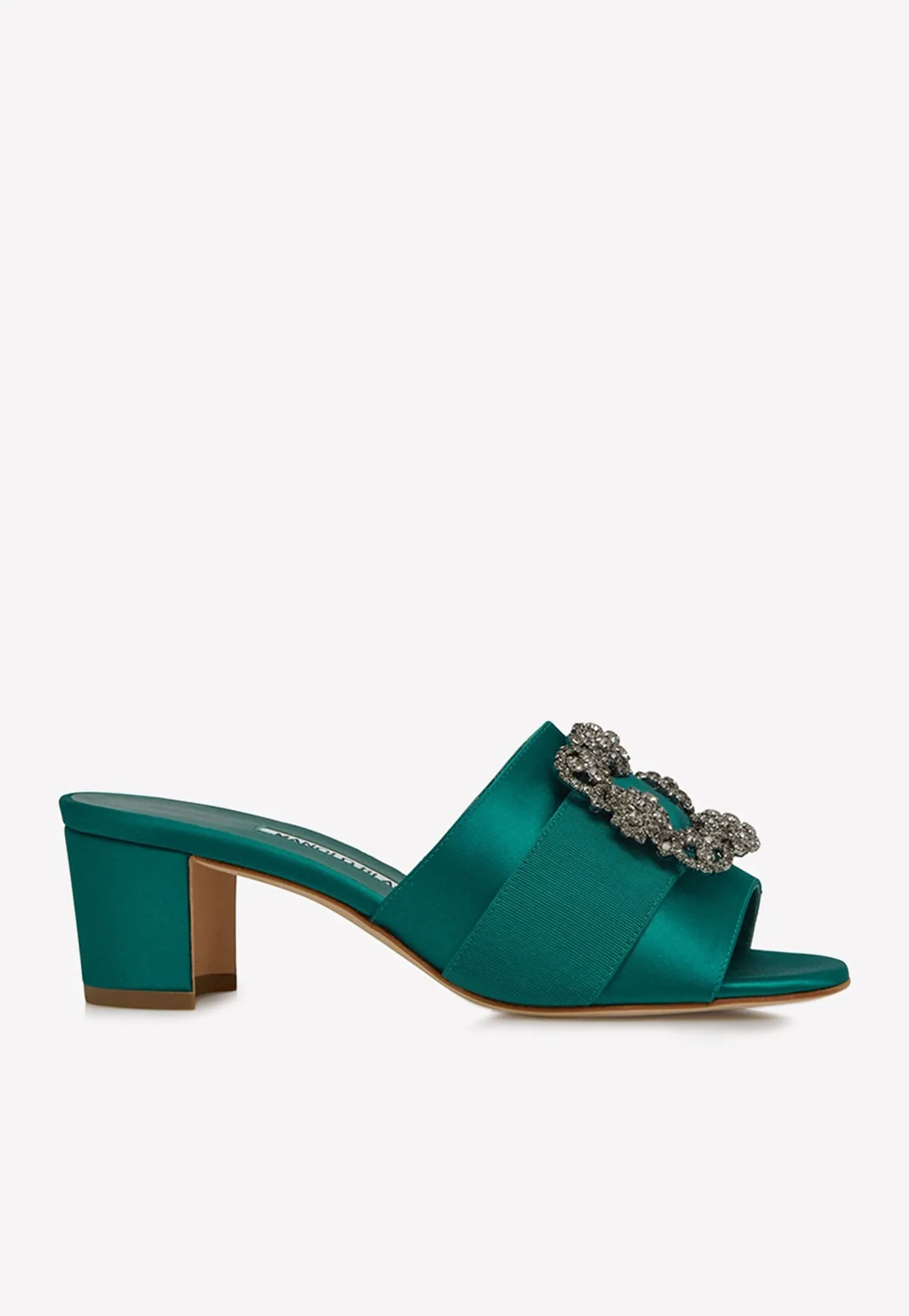 Martanew 50 Crystal Buckle Mules
