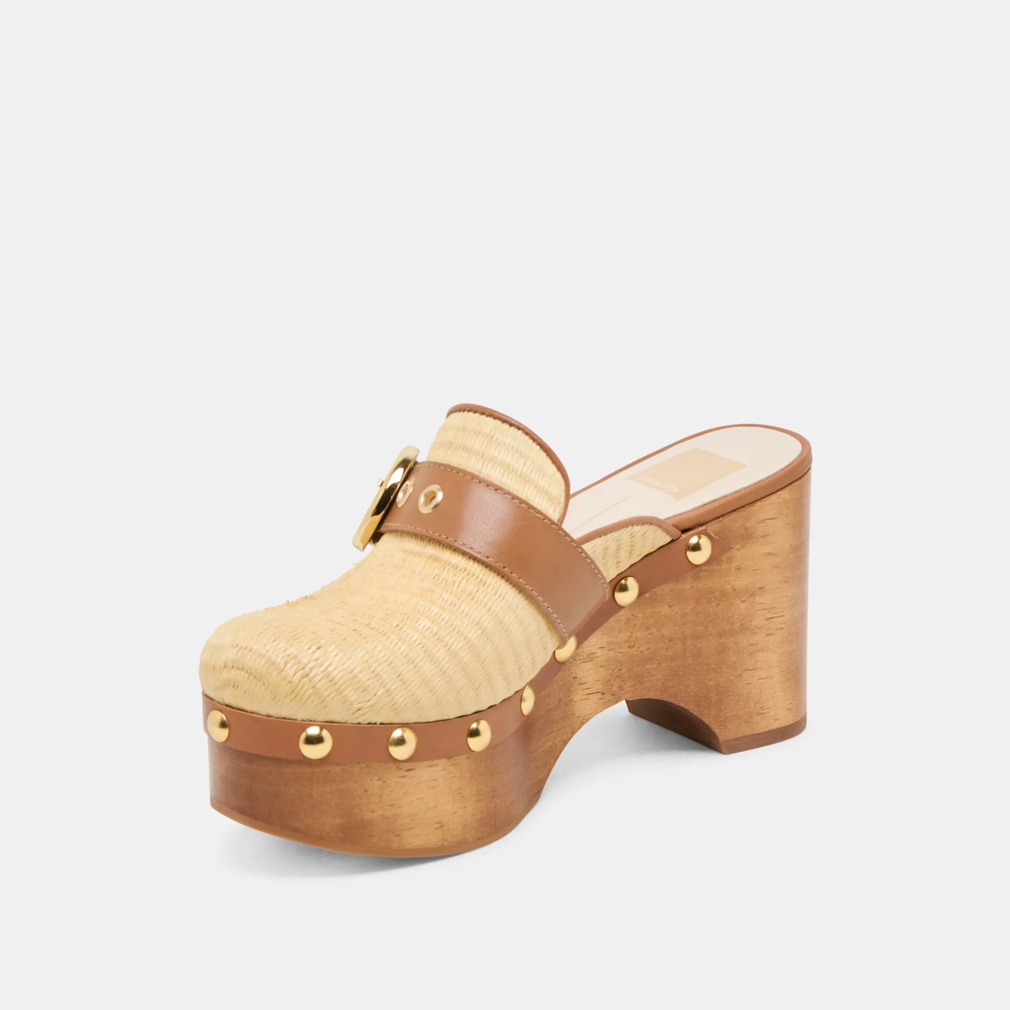 Smart Design DEBRAH CLOGS LT NATURAL RAFFIA