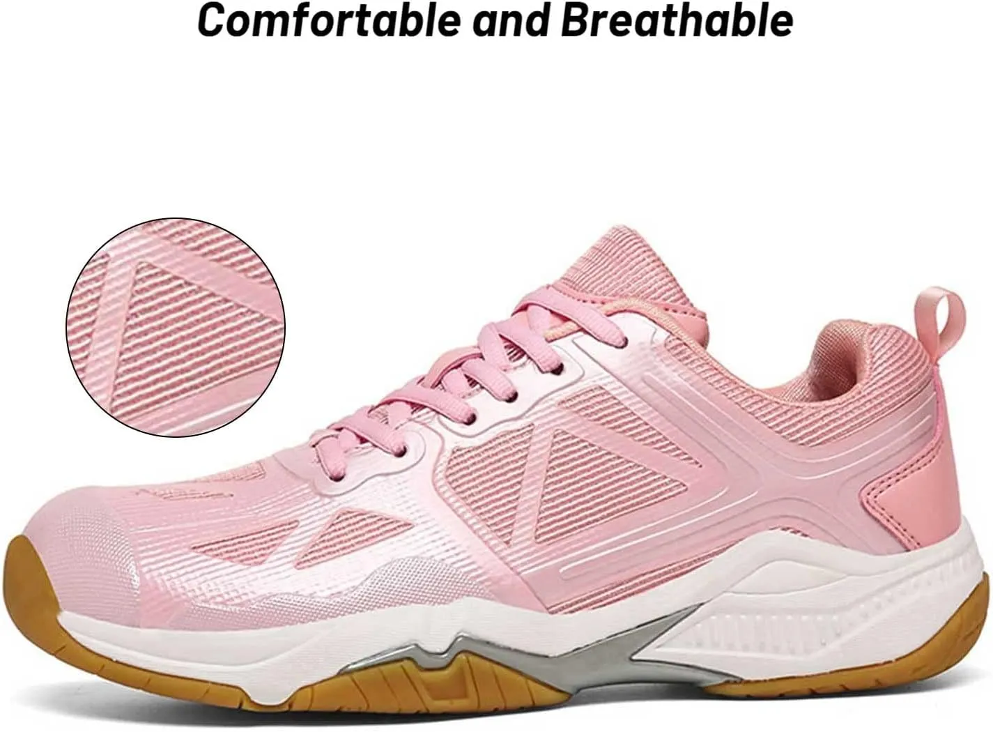 Maylrvjv Men's Badminton Shoes Lightweight Wear-Resistant Indoor Court Training Racketball Squash Tennis Athletic Shoes
