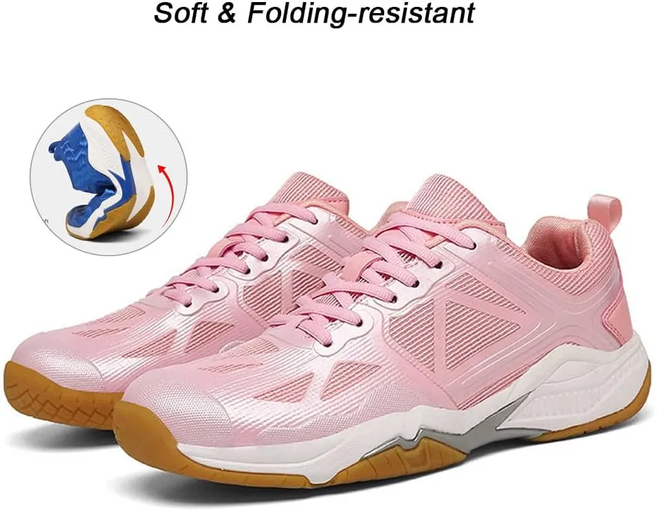 Maylrvjv Men's Badminton Shoes Lightweight Wear-Resistant Indoor Court Training Racketball Squash Tennis Athletic Shoes
