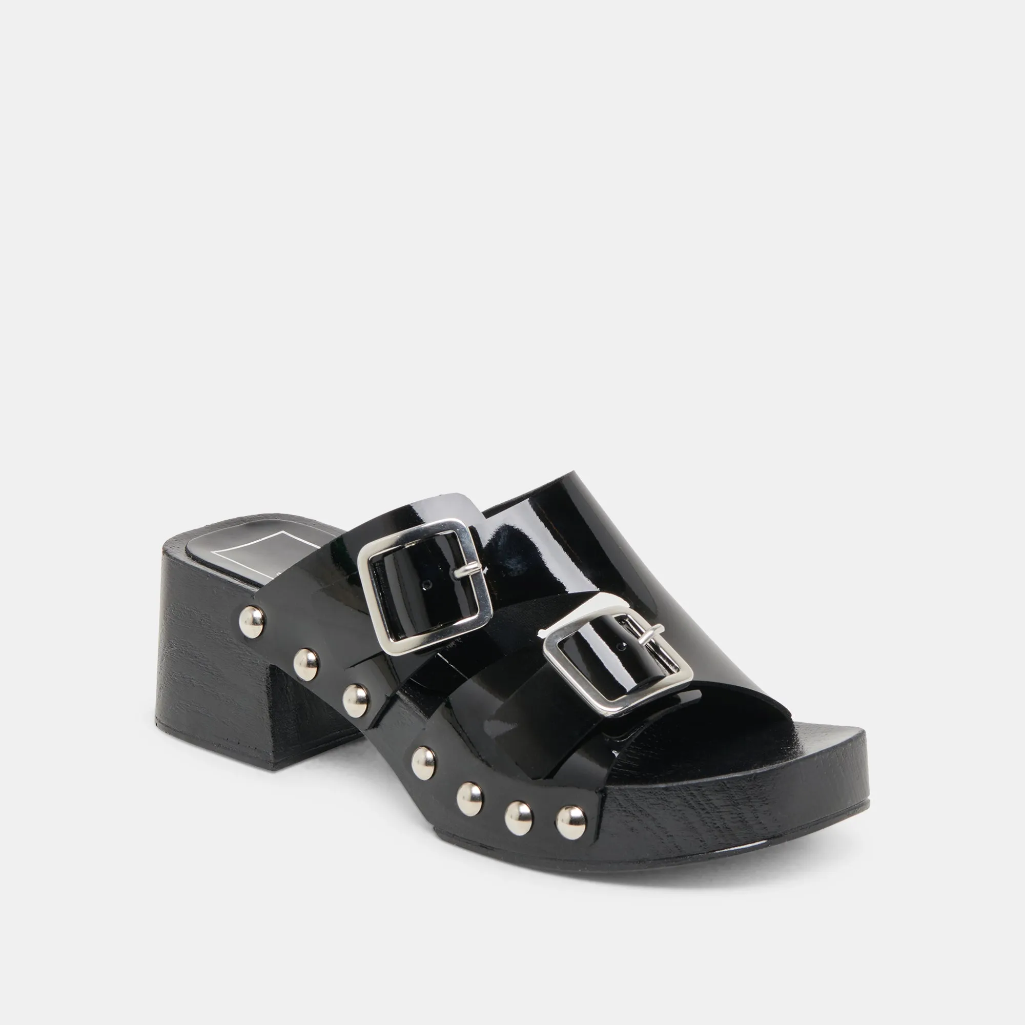 MELODY HEELS BLACK LEATHER Work Edge Polished Design