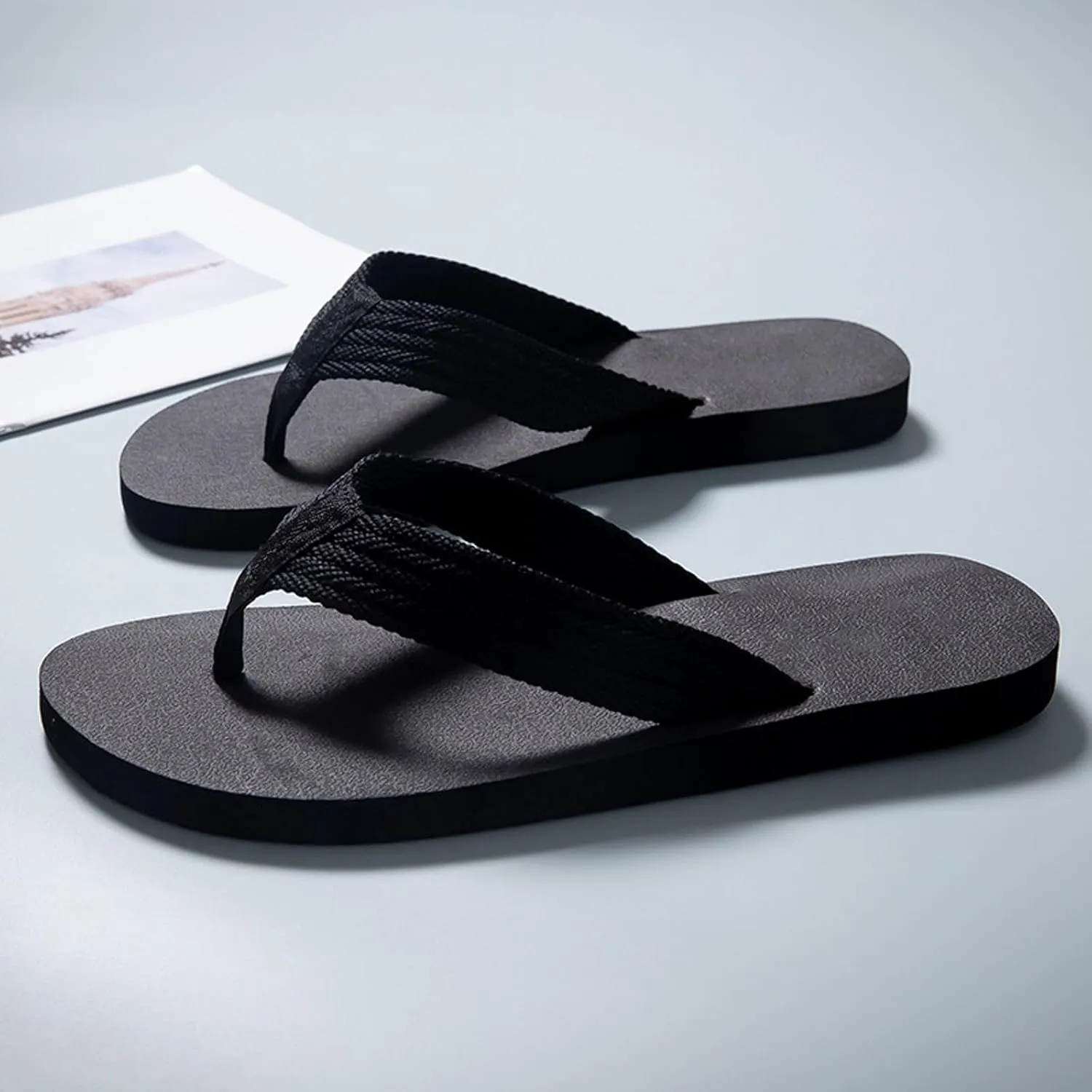 Men Summer Casual Outside Wear Beach Non Slip Breathable Flip Flops Toes Big Size Mens Fuzzy Flip Flop Slippers