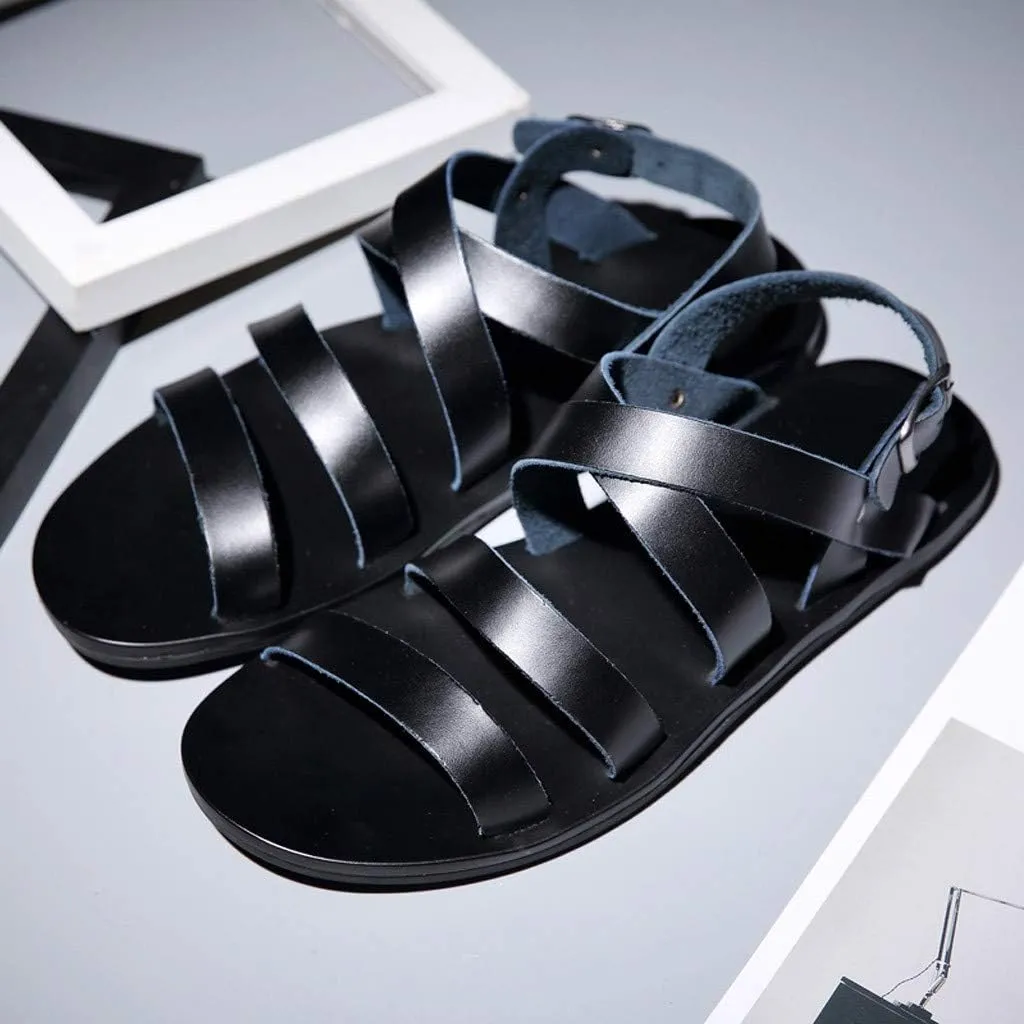 Mens Beach Sandals Men's Athletic Outdoor Sandals Slides Men's Open Toe Strap Adjustable Sandal Summer
