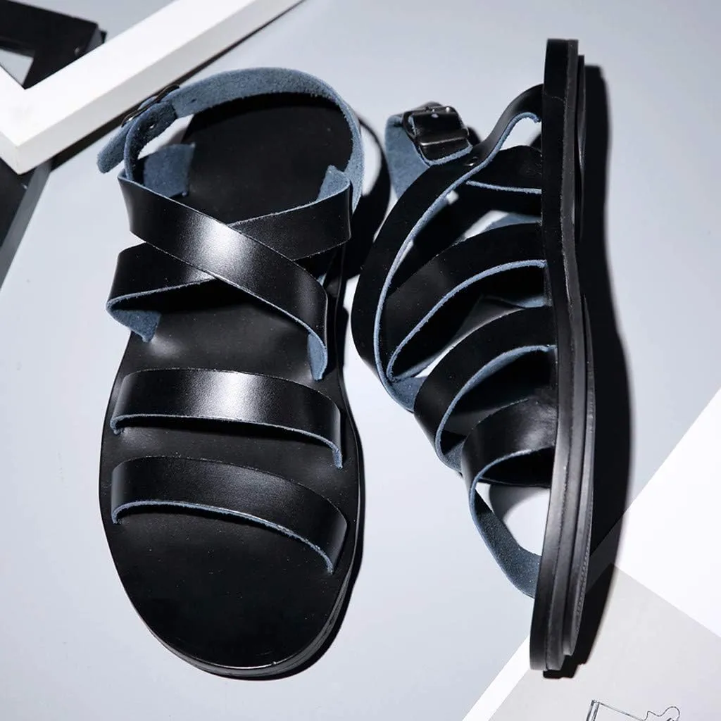 Mens Beach Sandals Men's Athletic Outdoor Sandals Slides Men's Open Toe Strap Adjustable Sandal Summer
