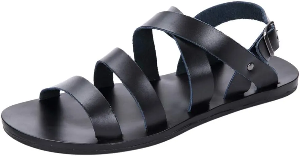 Mens Beach Sandals Men's Athletic Outdoor Sandals Slides Men's Open Toe Strap Adjustable Sandal Summer