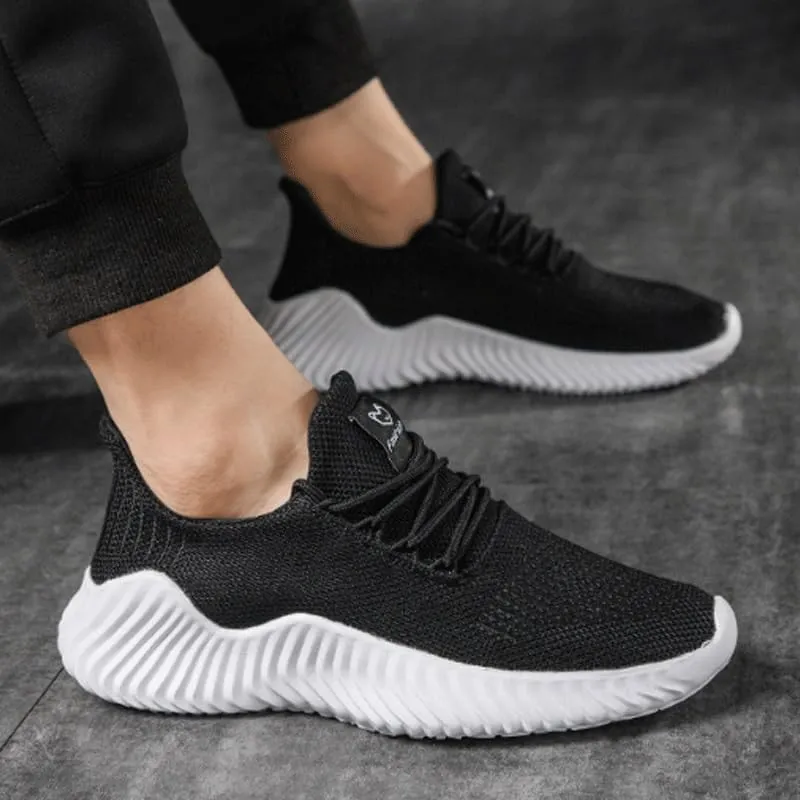 Men's Casual Dress Oxfords Shoes Breathable Knit Leisure Fashion Sneakers Lightweight Comfortable Walking Shoes
