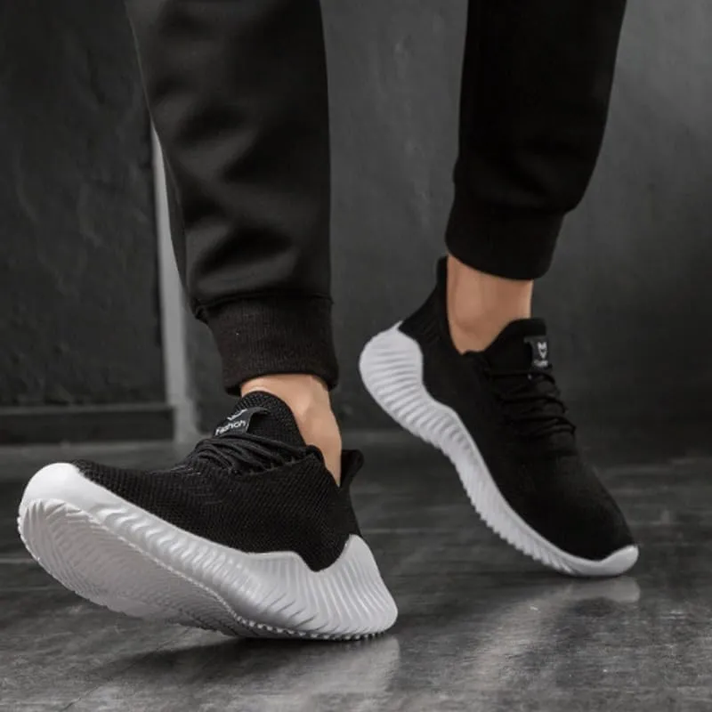 Men's Casual Dress Oxfords Shoes Breathable Knit Leisure Fashion Sneakers Lightweight Comfortable Walking Shoes