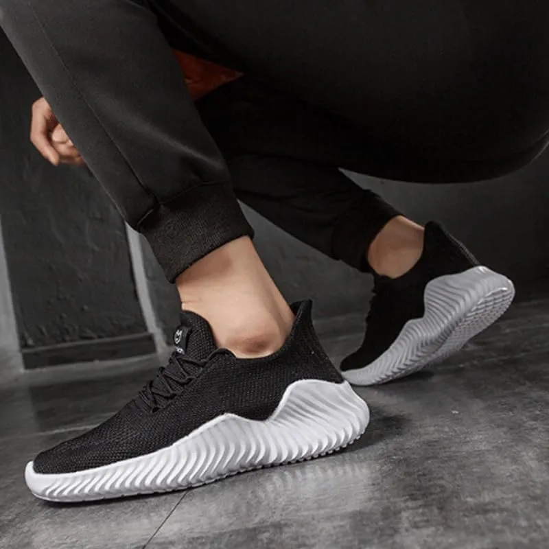 Men's Casual Dress Oxfords Shoes Breathable Knit Leisure Fashion Sneakers Lightweight Comfortable Walking Shoes