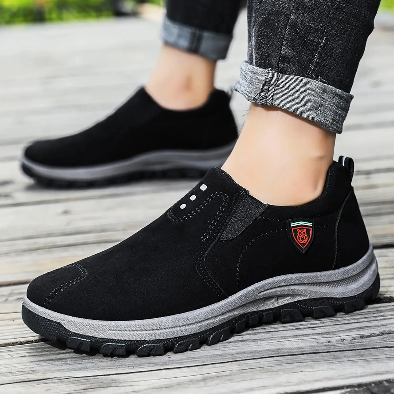 Mens Dress Shoes Slip On Sneakers Women Arch Support Womens Loafers with Arch Support Round Toe Flat Heel Christmas Sneakers for Women Round Toe Flats Comfortable