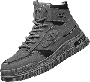 Mens Hiking Shoes Lace Up Casual Shoes Non Slip Lightweigh Running Shoes Running Shoes High Top Walking Shoes